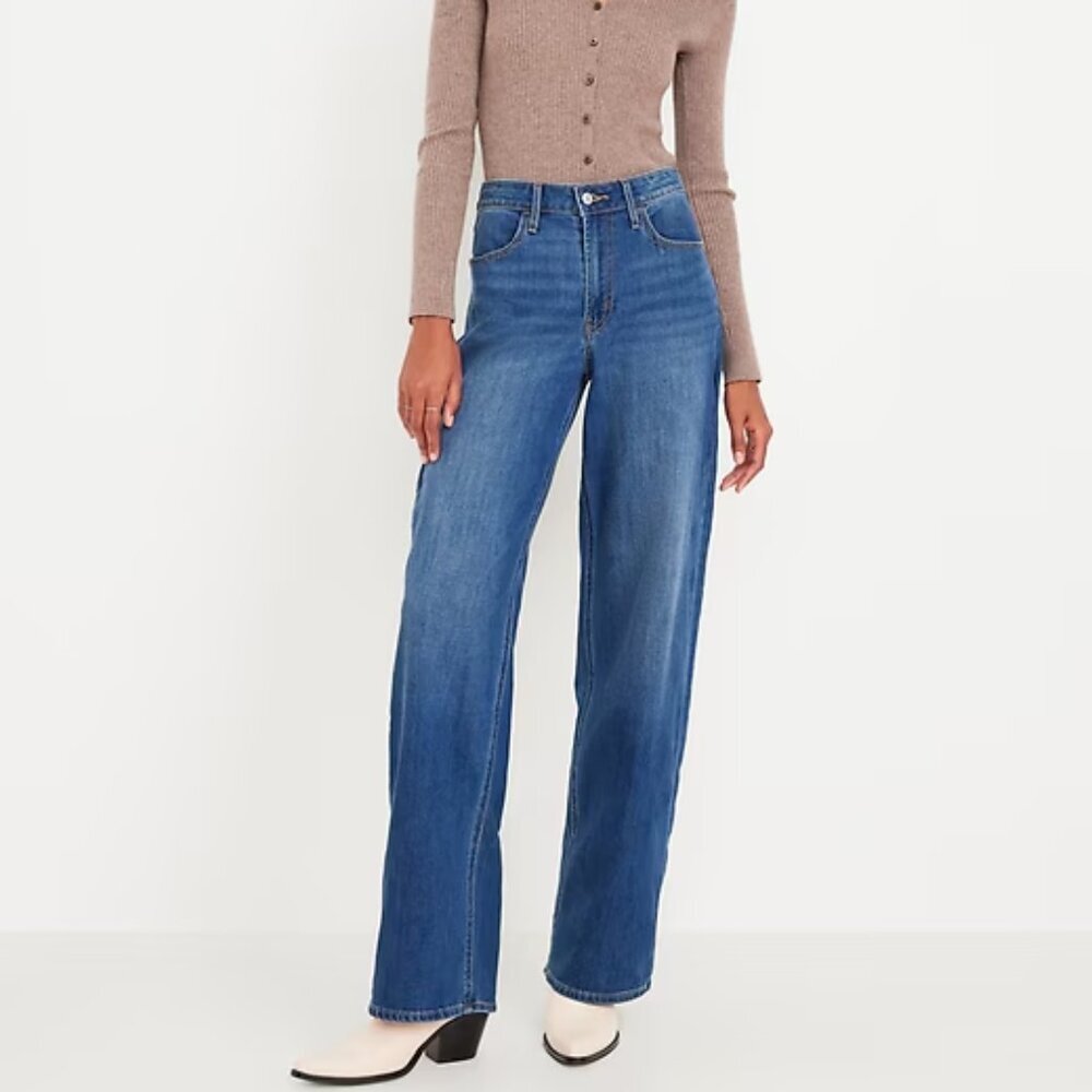 Old Navy Highwaisted Wide Leg Jeans Size 20 Long